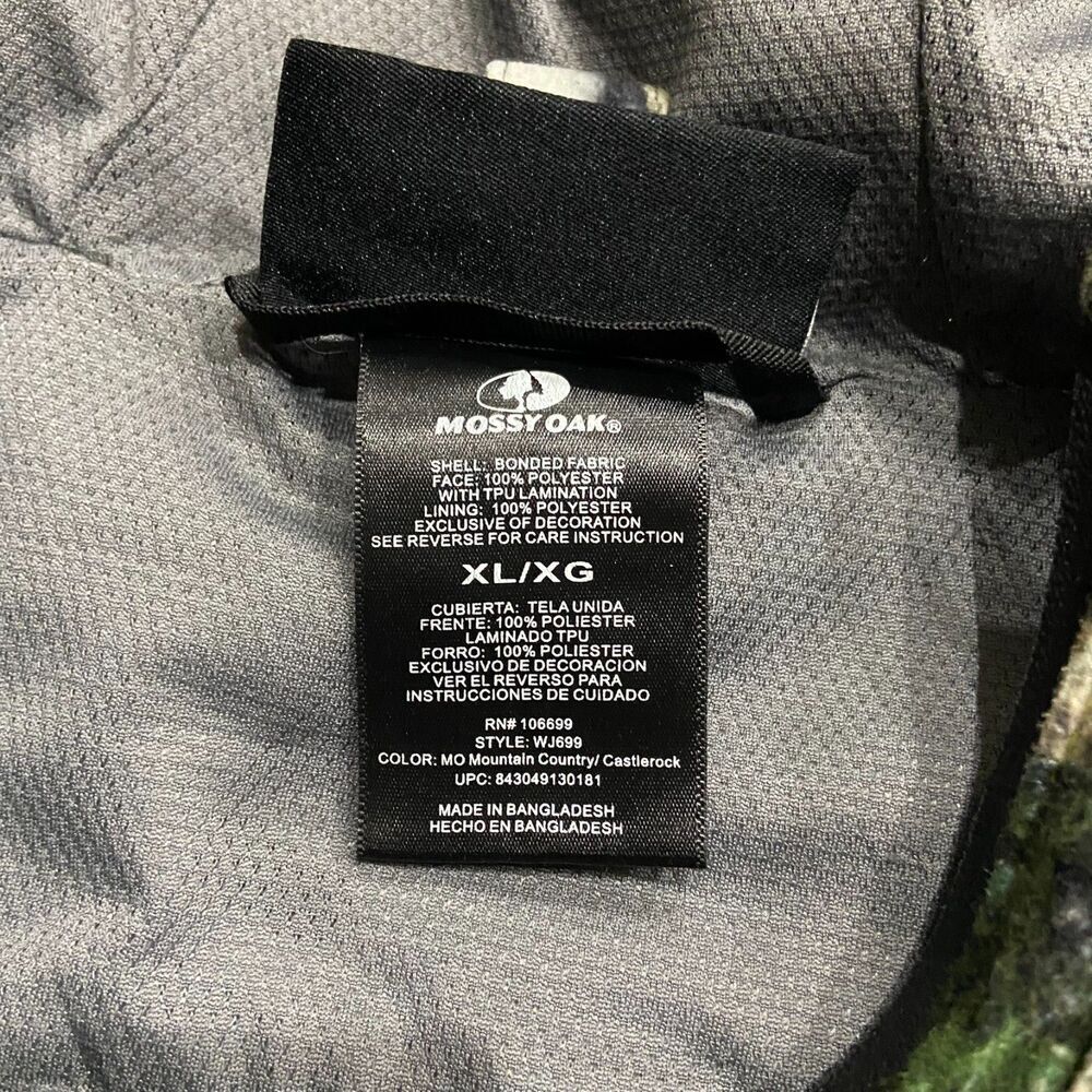 Mossy Oak Scent Factor Castlerock Camo Full Zip Hooded Jacket Youth Boys Size XL - Picture 8 of 10